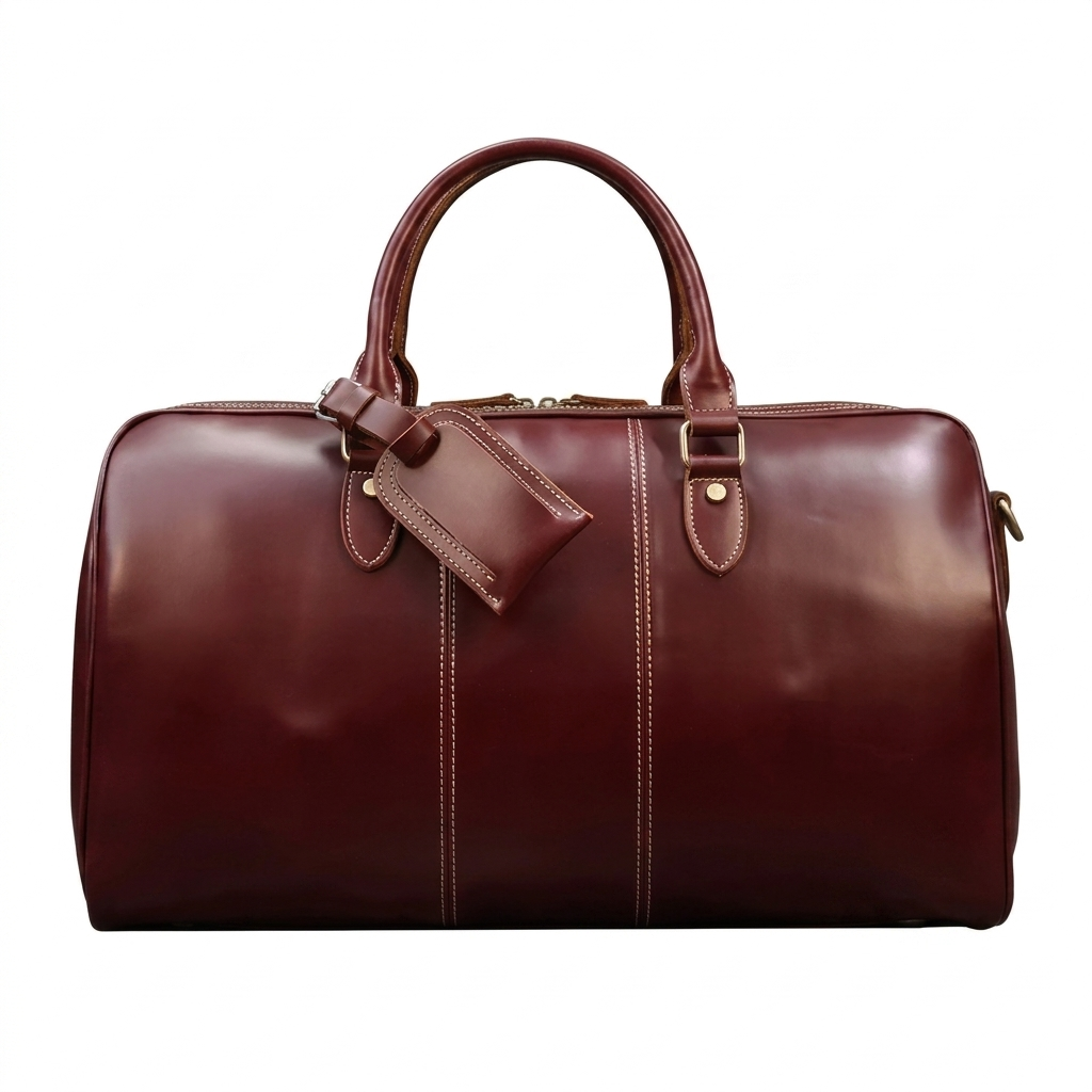 Le Sac de Voyage Le Marais – Cuir Bordeaux Patiné