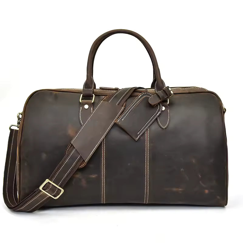Le Sac de Voyage Le Marais – Cuir Marron Patiné