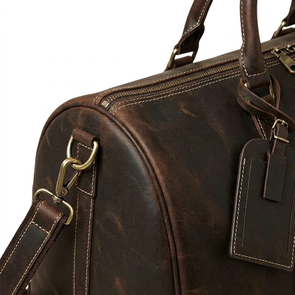 Le Sac de Voyage Le Marais – Cuir Marron Patiné
